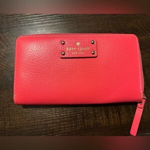 Kate Spade Coral Zip-Around Wallet